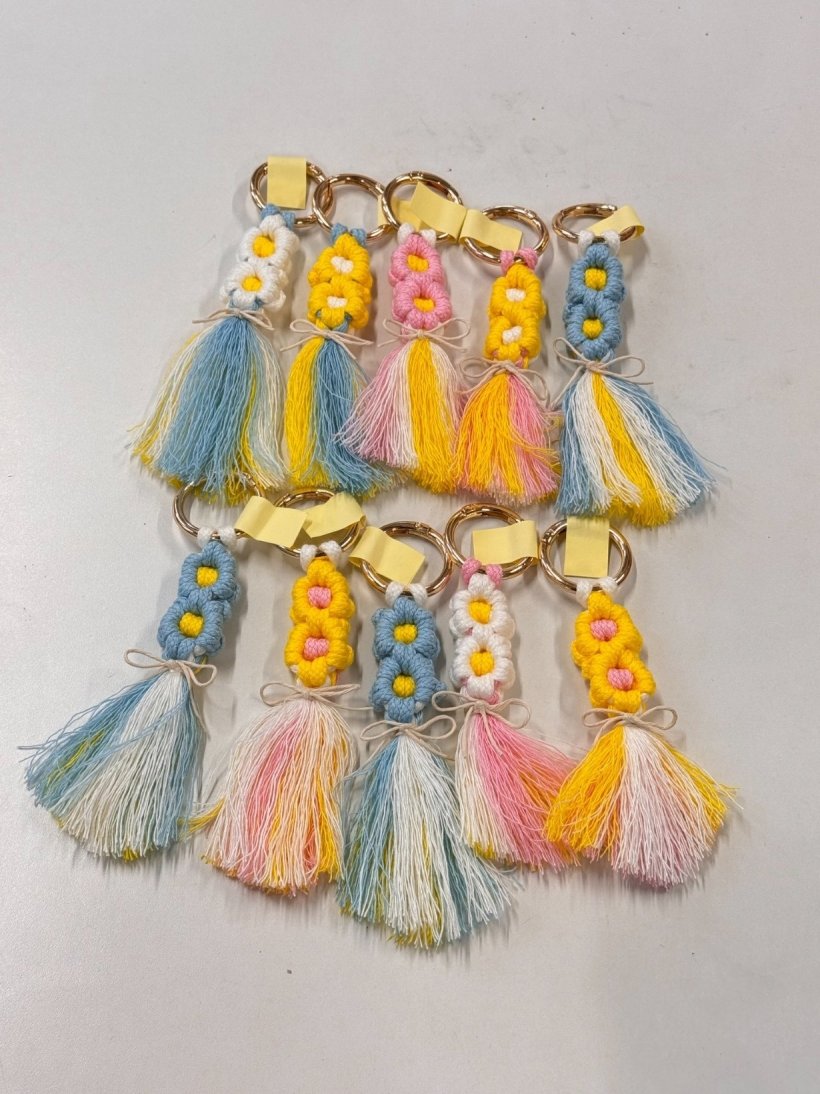 10個のお花のキーホルダー